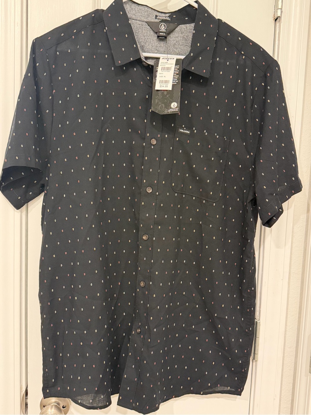 Volcom Black Short Sleeve Button-Up